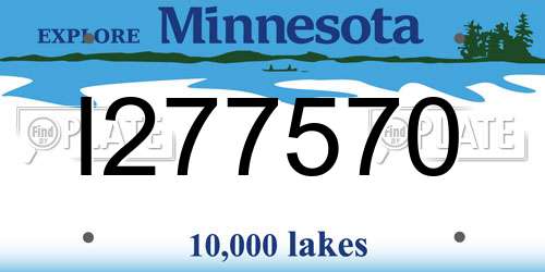 I277570 Minnesota License Plate