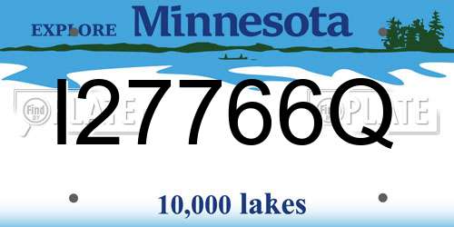 I27766Q Minnesota License Plate