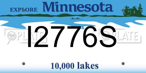 I2776S Minnesota License Plate