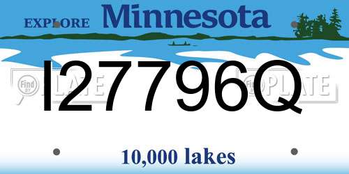 I27796Q Minnesota License Plate