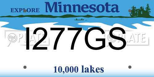 I277GS Minnesota License Plate