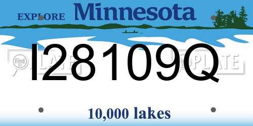 I28109Q Minnesota License Plate