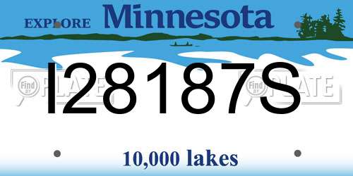 I28187S Minnesota License Plate