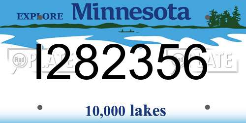 I282356 Minnesota License Plate
