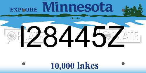 I28445Z Minnesota License Plate