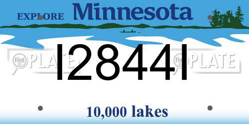 I2844I Minnesota License Plate