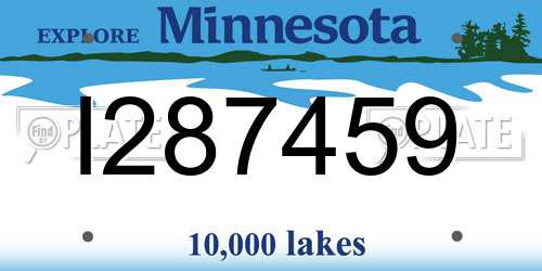 I287459 Minnesota License Plate