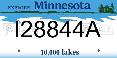 I28844A Minnesota License Plate