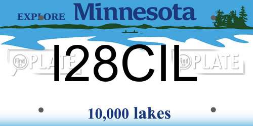 I28CIL Minnesota License Plate
