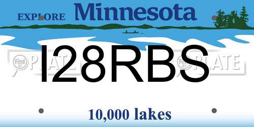 I28RBS Minnesota License Plate