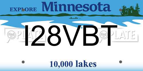 I28VBT Minnesota License Plate