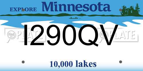I290QV Minnesota License Plate