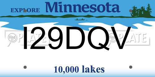 I29DQV Minnesota License Plate