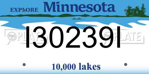 I30239I Minnesota License Plate