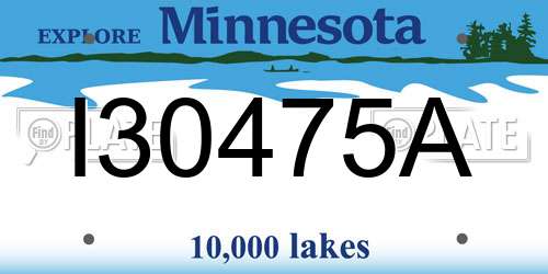 I30475A Minnesota License Plate