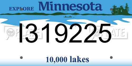 I319225 Minnesota License Plate