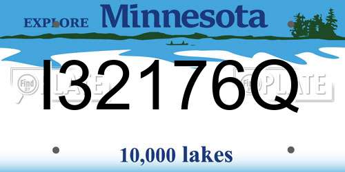 I32176Q Minnesota License Plate