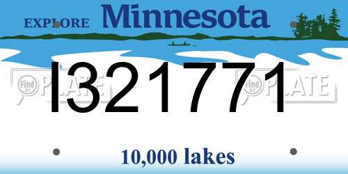 I321771 Minnesota License Plate