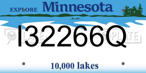 I32266Q Minnesota License Plate