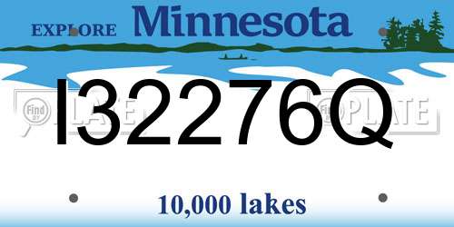 I32276Q Minnesota License Plate