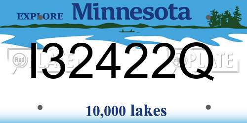 I32422Q Minnesota License Plate