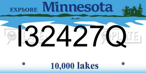 I32427Q Minnesota License Plate