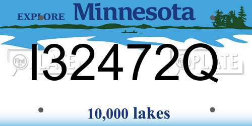 I32472Q Minnesota License Plate