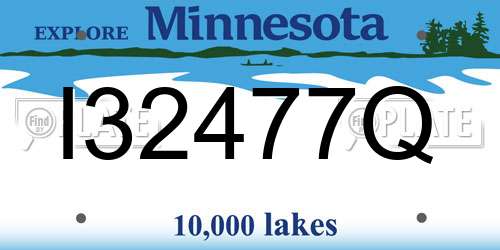 I32477Q Minnesota License Plate