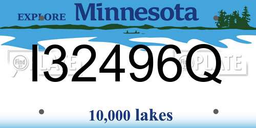 I32496Q Minnesota License Plate