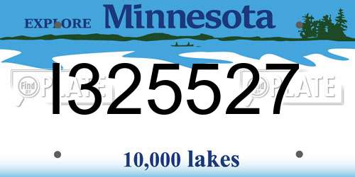 I325527 Minnesota License Plate