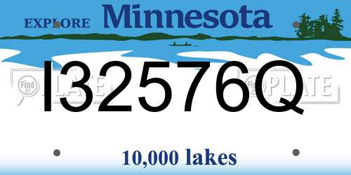 I32576Q Minnesota License Plate