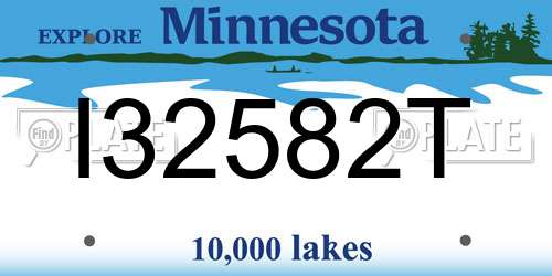I32582T Minnesota License Plate