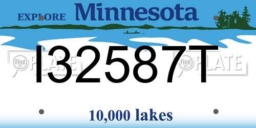 I32587T Minnesota License Plate