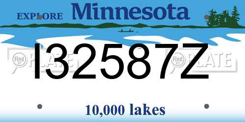 I32587Z Minnesota License Plate
