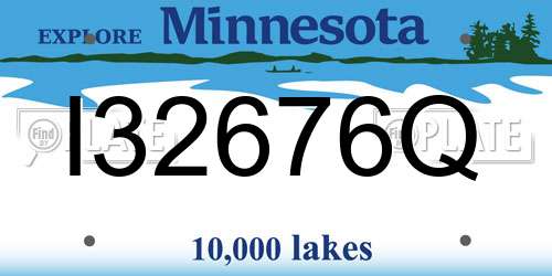 I32676Q Minnesota License Plate