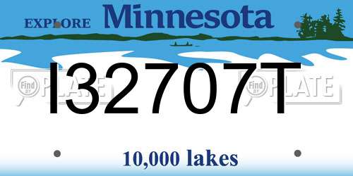 I32707T Minnesota License Plate