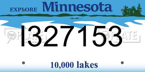 I327153 Minnesota License Plate