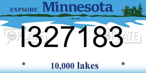 I327183 Minnesota License Plate