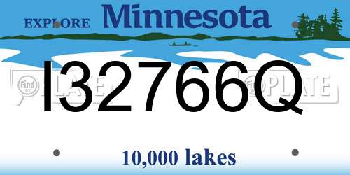 I32766Q Minnesota License Plate