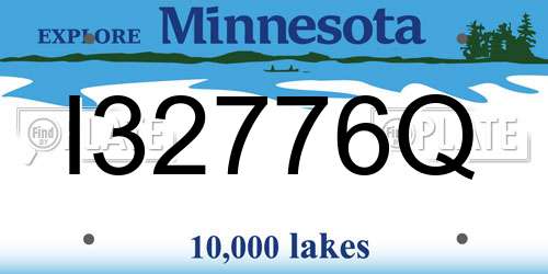 I32776Q Minnesota License Plate