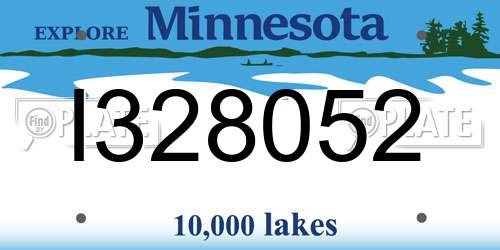 I328052 Minnesota License Plate