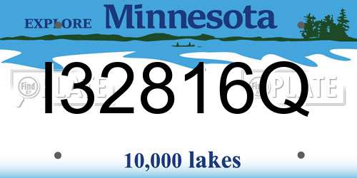 I32816Q Minnesota License Plate