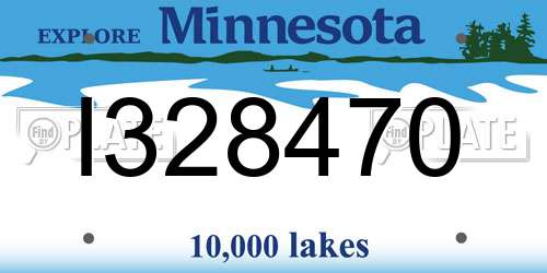 I328470 Minnesota License Plate