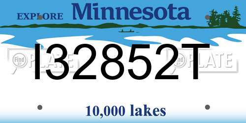 I32852T Minnesota License Plate