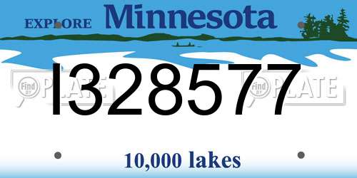 I328577 Minnesota License Plate
