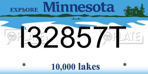 I32857T Minnesota License Plate