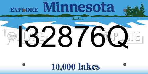I32876Q Minnesota License Plate