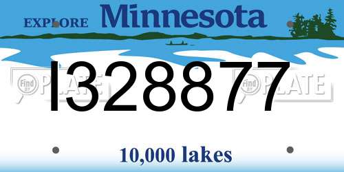 I328877 Minnesota License Plate