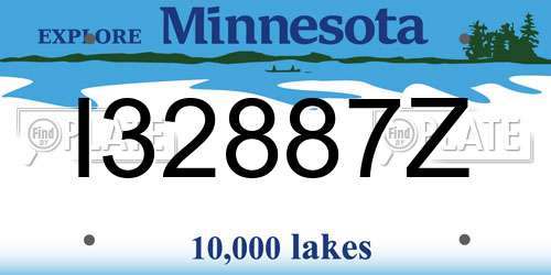 I32887Z Minnesota License Plate
