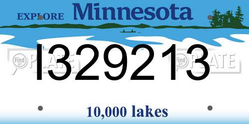 I329213 Minnesota License Plate